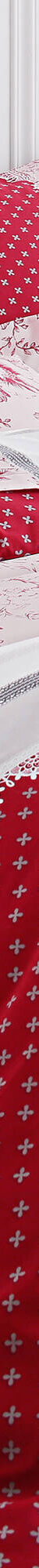 Linge de lit Gabrielle flanelle, imprimé fleurs et dentelle (rouge) Linge de lit Gabrielle flanelle, imprimé fleurs et dentelle (rouge)
